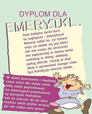 Błękitny dyplom dla emerytki